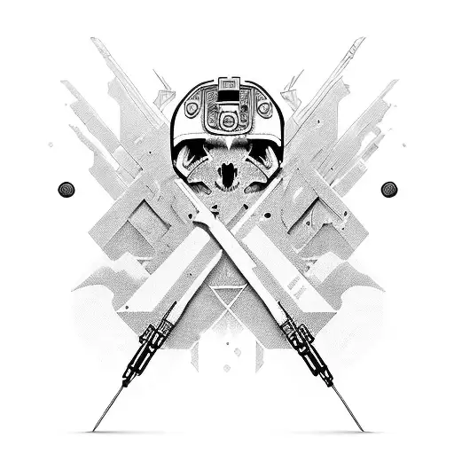 Weapon tattoo design idea