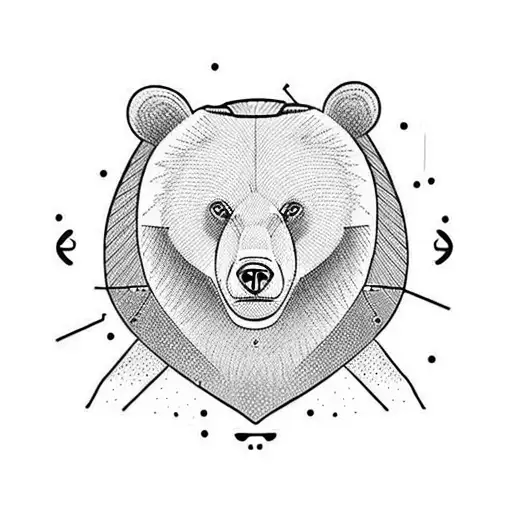 bear with gun tattoo design idea