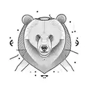 bear with gun tattoo design idea