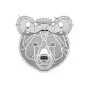 bear with gun tattoo design idea