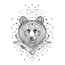 bear with gun tattoo design idea