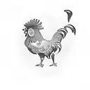 rooster tattoo design idea