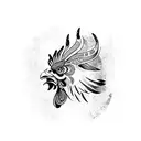 rooster tattoo design idea