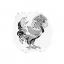 rooster tattoo design idea