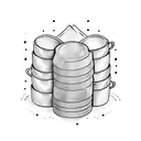 A stack of books with coffee cups as the pages tattoo design idea