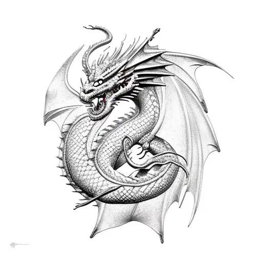 Dragon, libra tattoo design idea