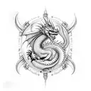 Dragon, libra tattoo design idea