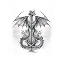 Dragon, libra tattoo design idea