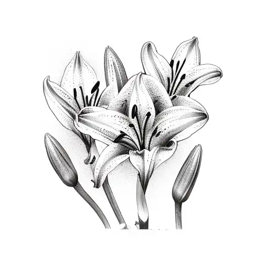 lilies of the valley tattoo design idea