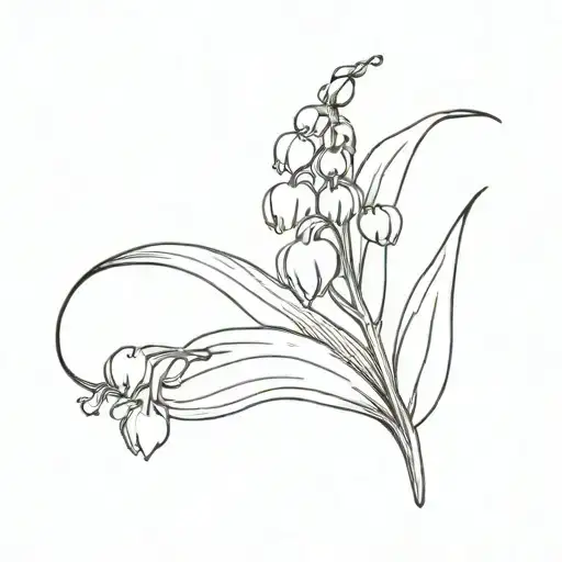 lily of valley bud tattoo design idea