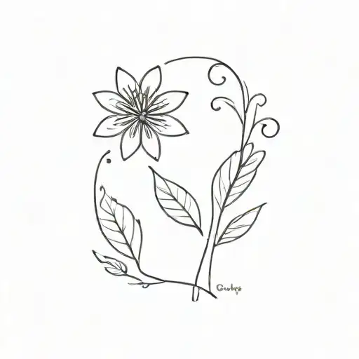 Incorporating nature elements like a tiny flower or leaf to represent growth and love for quote "small things great love tattoo design idea