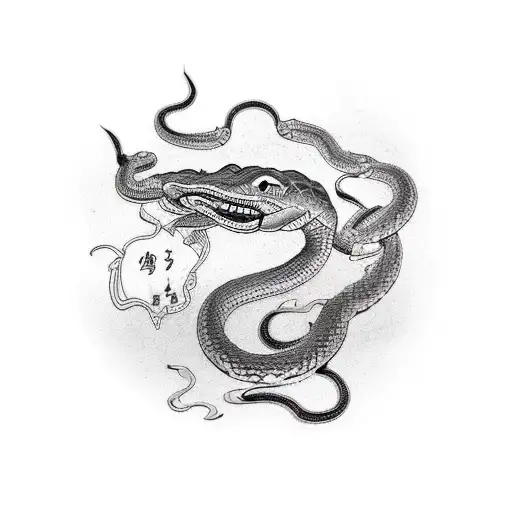 serpiente y espada tattoo design idea