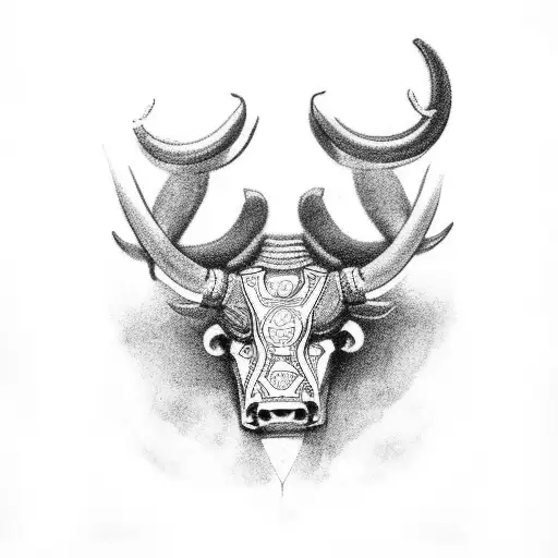 Taurus zodiac tattoo design idea