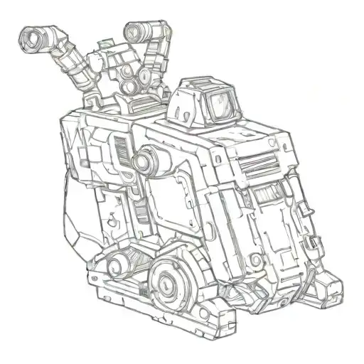 halo borderlands claptrap vault hunter  tattoo design idea