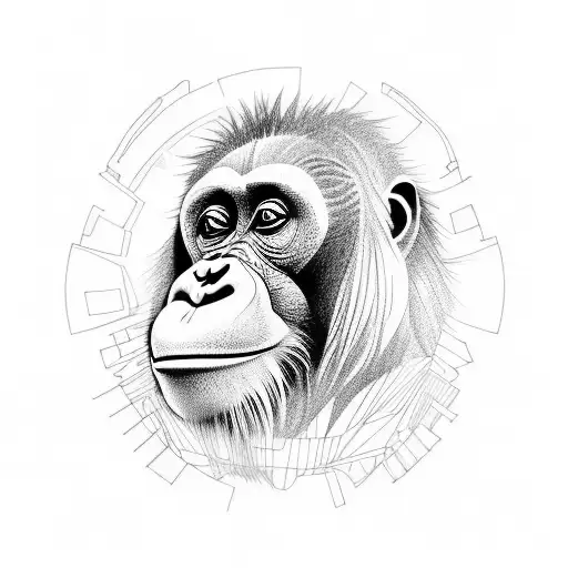 orangutan tattoo design idea