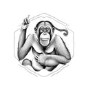 orangutan tattoo design idea