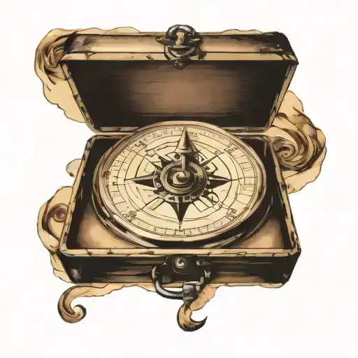 vintage Compass music sheet forming the shape tattoo design idea