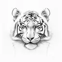 white tiger sleeve tattoo design idea