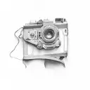 camera and guns tattoo design idea