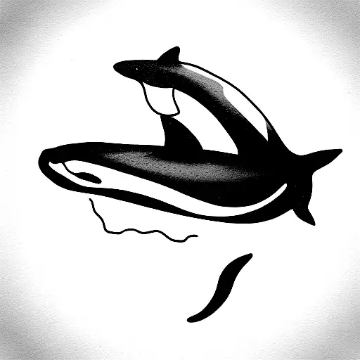 killer whale  tattoo design idea