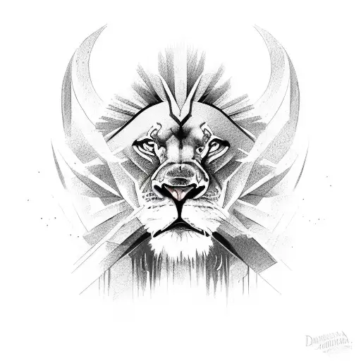 warrior dawn rose book lion tattoo design idea