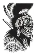 taino indian warrior tattoo design idea