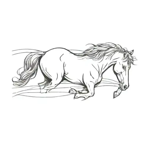 a horse's head tattoo design idea