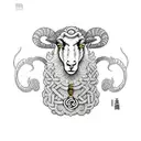 an irish sheep meets a hong kong dragon tattoo design idea