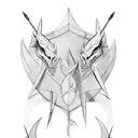 arrow with a dragon tattoo design idea