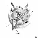 arrow with a dragon tattoo design idea