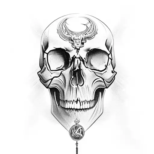Skull tattoo design idea
