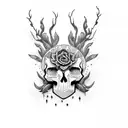 Skull tattoo design idea