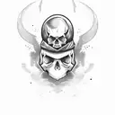 Skull tattoo design idea