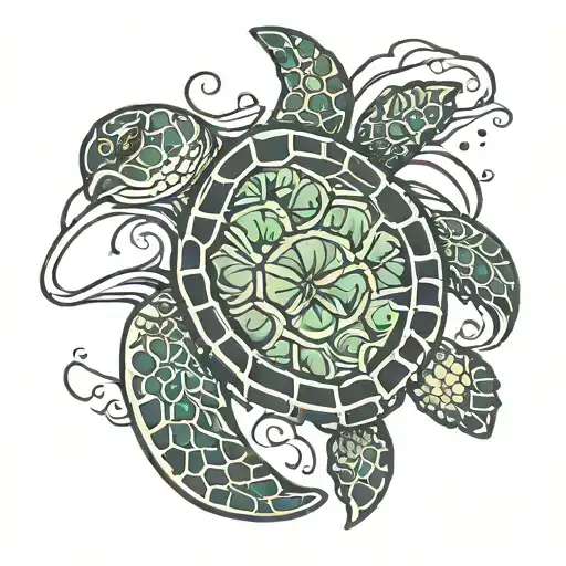 sea turtle tattoo design idea