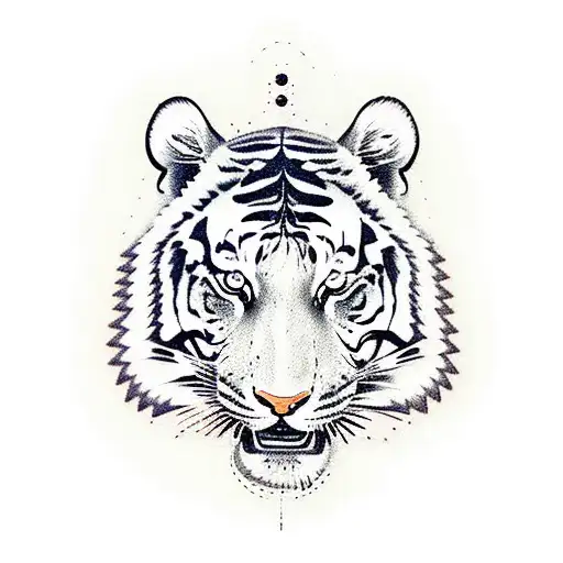 tiger full body tattoo design idea