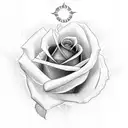 Dove with sun rays and a rose  tattoo design idea