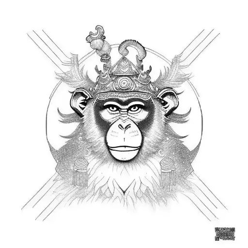 Monkey king tattoo design idea