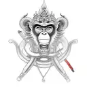 Monkey king tattoo design idea
