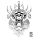 Monkey king tattoo design idea
