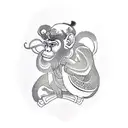 Monkey king tattoo design idea