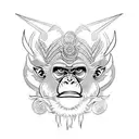 Monkey king tattoo design idea