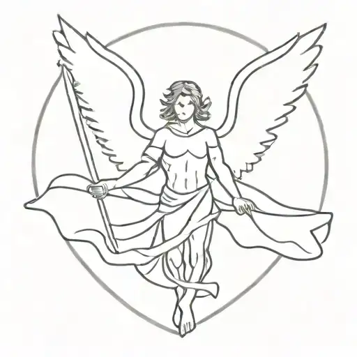 st michael archangel tattoo design idea