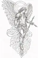 st michael archangel tattoo design idea