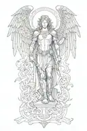 st michael archangel tattoo design idea