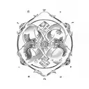 create a tattoo image which have zodiac of gemini leo and pisces tattoo design idea