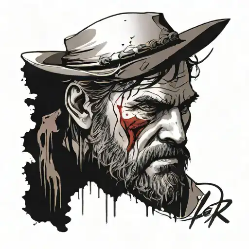 red dead redemption 2 Arthur Morgan death scene tattoo design idea