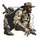 red dead redemption 2 Arthur Morgan death scene tattoo design idea