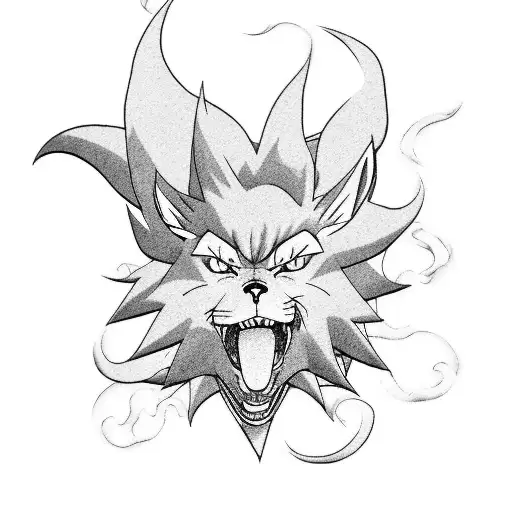 naruto e kurama tattoo design idea