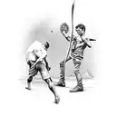 David fighting Goliath  tattoo design idea