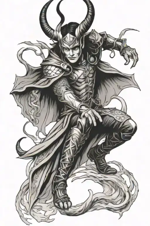 Loki Trickster tattoo design idea